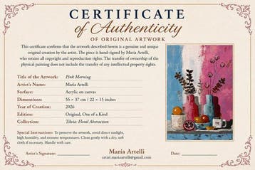 Maria Artelli - Pink Morning, Antiek en Kunst