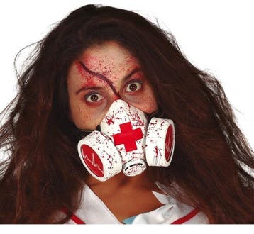 Halloween Bloederig Gasmasker, Verzenden, Nieuw