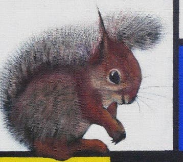 Jos Verheugen - Free after Mondrian, with Squirrel (M914)