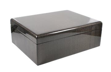 Edler ZIGARREN-HUMIDOR aus echtem Carbon Fiber |