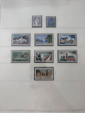 France - Années complètes 1961/1969 sur feuilles SAFE, Timbres & Monnaies