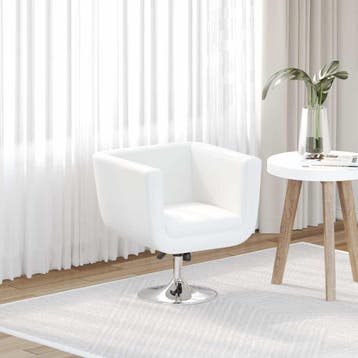 vidaXL Barkruk kunstleer wit, Verzenden, Nieuw