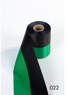Nationaal lint Texel Groen Zwart 100 mm 1 meter, Nieuw