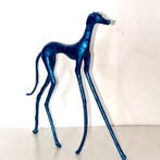 Abdoulaye Derme - sculptuur, Lévrier stylisé en bronze - 35