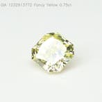 1 pcs Diamant (Natuurlijk gekleurd) - 0.75 ct - Carré -, Nieuw