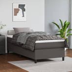 vidaXL Boxspring bed kunstleer grijs 80x200 cm, Verzenden, Nieuw