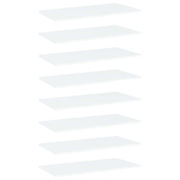 vidaXL Wandschappen 8 st 80x50x1,5 cm bewerkt hout wit, Huis en Inrichting, Woonaccessoires | Wandplanken en Boekenplanken, Verzenden