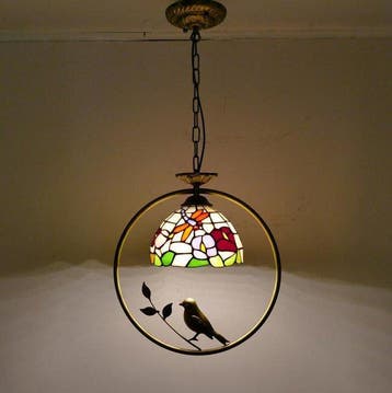 Plafondlamp - Glas-in-lood - Tiffany-stijl - Loro