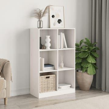 vidaXL Boekenkast 70x33x110 massief grenenhout wit, Huis en Inrichting, Verzenden, Nieuw
