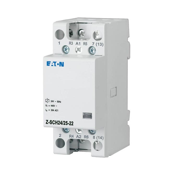 Eaton Installation Contactor 24VAC 50Hz 25A 2NO+2NC 2HP -, Doe-het-zelf en Bouw, Elektriciteit en Kabels, Verzenden