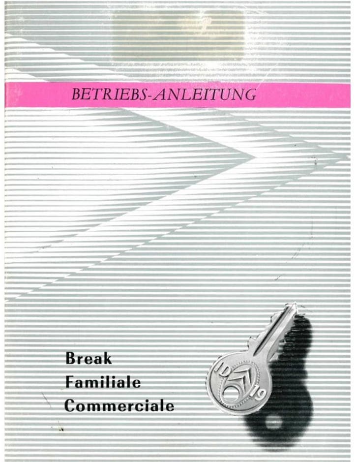 1960 CITROEN ID 19 F INSTRUCTIEBOEKJE DUITS, Autos : Divers, Modes d'emploi & Notices d'utilisation, Enlèvement ou Envoi