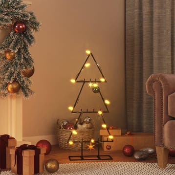 vidaXL Kerstdecoratie kerstboom 60 cm metaal zwart, Diversen, Verzenden, Nieuw
