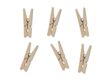 Mini Knijpers Hout 3cm 20st, Verzenden, Nieuw