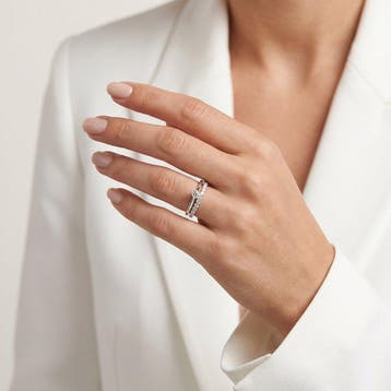 Other brand - Ring - 14 karaat Witgoud - 0.35ct. tw. Diamant, Nieuw