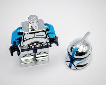 Lego Minifiguur - Star Wars - Chrome Silver Blue Clone