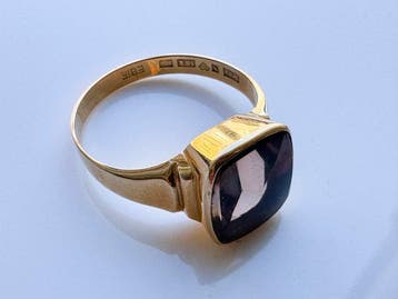 Ring - 18 karaat Geel goud - 3.39ct. tw. Toermalijn, Handtassen en Accessoires, Ringen, Nieuw