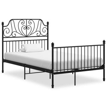 vidaXL Bedframe metaal zwart 120x200 cm, Verzenden, Nieuw