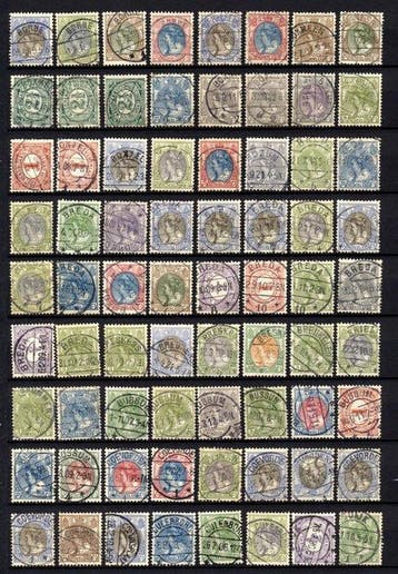 Nederland 1899 - Collectie van 150+ vnl. Bontkraagzegels met, Timbres & Monnaies, Timbres | Pays-Bas