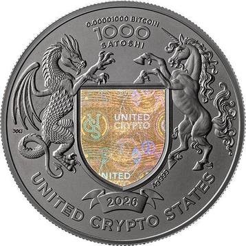 Verenigde Staten. 1000 Satoshi 2026 United Crypto States