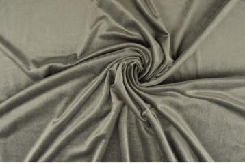 10 meter stretch fluweel - Zilvergrijs, Hobby en Vrije tijd, Stoffen en Lappen, Verzenden, 120 cm of meer, Polyester, Grijs