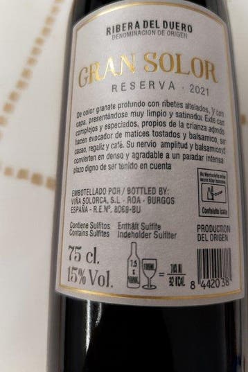2021 Viña Solorca, Gran Solorca - Ribera del Duero Reserva -, Nieuw