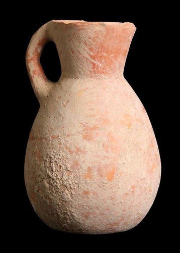 Amlash Terracotta Kan met handvat (Zonder minimumprijs)