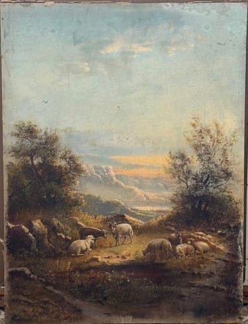 Stefano Bruzzi (1835-1911), Attr. - Paesaggio