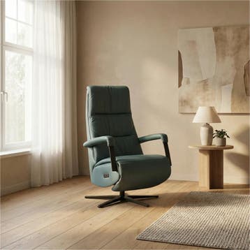 Leren relaxfauteuil met hartbalans Core - Toledo Whale, Ophalen of Verzenden