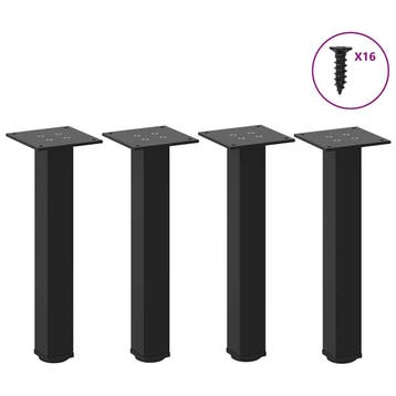 vidaXL Salontafelpoten 4 st 30-32 cm staal zwart, Verzenden, Nieuw