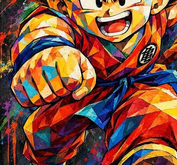 Ldm. - “Goku – Frammenti di Energia” by LDM - Tela XXL –