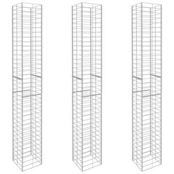 Lot 3 Gabions 25x25x197cm - Acier - Seconde chance -39%, Verzenden