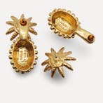 Oscar De La Renta - Plaqué or - Boucles doreilles - Été