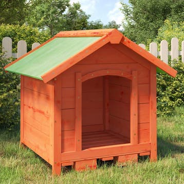 vidaXL Hondenhok 65x65x61,5 cm massief grenenhout bruin, Verzenden