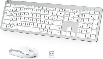 iClever GK08 Slank wit toetsenbord | Retour deal, weg is weg, Computers en Software, Ergonomisch, Verzenden, Zo goed als nieuw