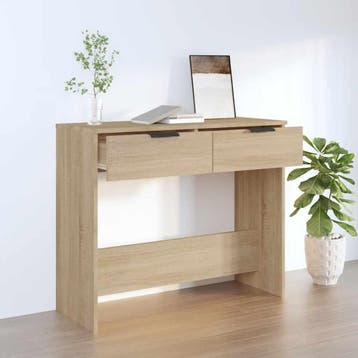 vidaXL Wandtafel 90x36x75 cm bewerkt hout sonoma, Verzenden