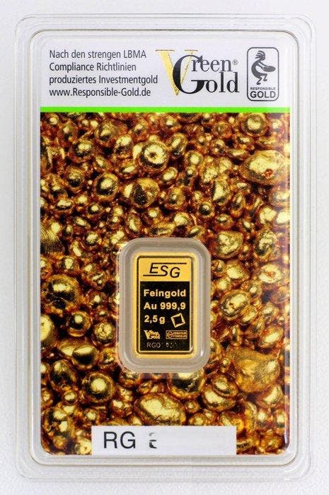 2,5 Gramm - Goud .999 - ESG / Valcambi SA - Verzegeld en met, Postzegels en Munten, Edelmetalen en Baren