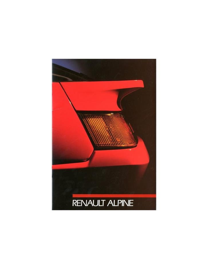 1988 ALPINE V6 BROCHURE NEDERLANDS, Livres, Autos | Brochures & Magazines, Enlèvement ou Envoi