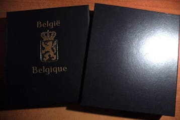 Accessoires België - Een lege luxe DAVO album met cassette, Postzegels en Munten, Gestempeld