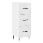 vidaXL Ladekast Hoogglans Wit 33 x 34,5 x 89,5 cm Bewerkt, Huis en Inrichting, Verzenden, Nieuw