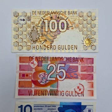 Nederland. - 3 banknotes Gulden 1992, 1989, 1968 - PL105,