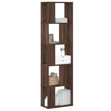 vidaXL Boekenkast 5-laags 45x23,5x162,5 cm hout bruin, Verzenden, Nieuw