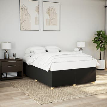 vidaXL Bedframe zonder matras stof zwart 140x200 cm, Verzenden, Nieuw