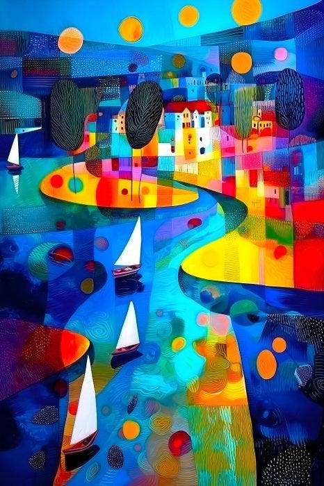 Jowita Skalska - Echoes in Electric Blue XXL, Antiquités & Art, Art | Objets design