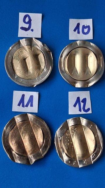 Europa. 2 Euro Various Years (4 coins with cancellation