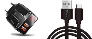 DrPhone PS-Y - Snellader Set – 1x USB-C Kabel 3M + 18W Quick, Verzenden
