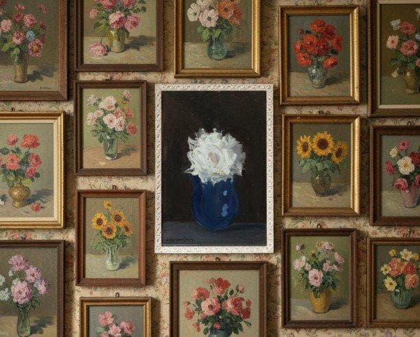 Vives Maristany (XX) - Mondlichtblume, Antiek en Kunst, Kunst | Schilderijen | Klassiek