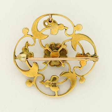 Broche - 9 carats Or jaune - Parel, Bijoux, Sacs & Beauté