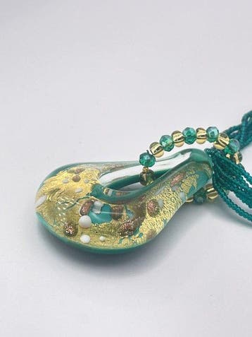 24 carats - verre de Murano, Or jaune - Collier avec