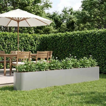 vidaXL Verhoogde Tuinbak Gegalvaniseerd staal 360 x 40 x 40, Verzenden