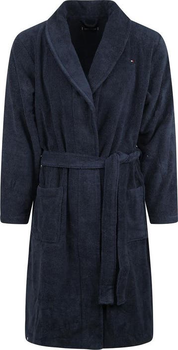 Tommy Hilfiger Badjas Donkerblauw maat Maat 38/40 (M) Heren, Verzenden, Nieuw, Blauw